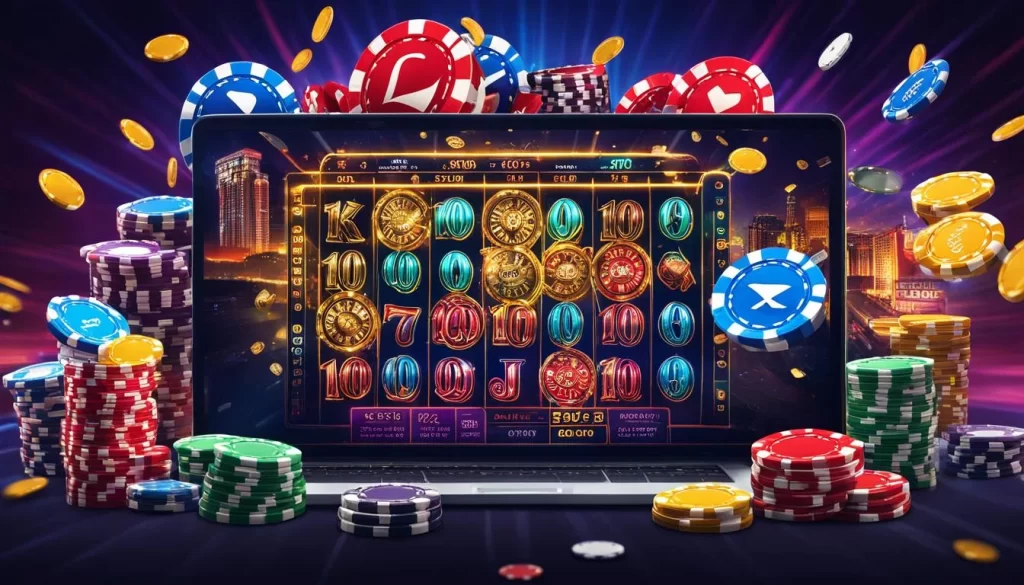 Hình ảnh người chơi đang suy nghĩ chiến lược với các yếu tố casino